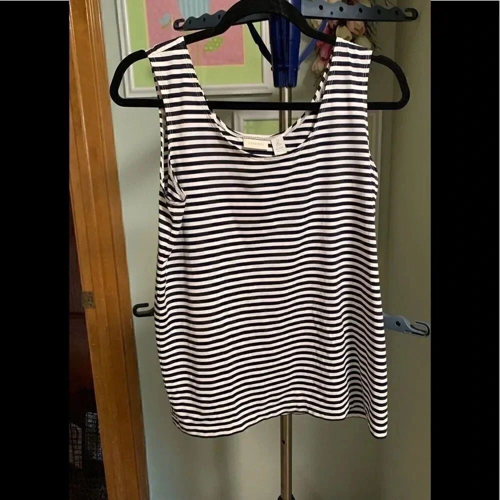 Chico’s Blue &. white Striped Tank Top #138